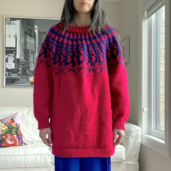 Chunky knit fairisle sweater - Picture 2 of 10